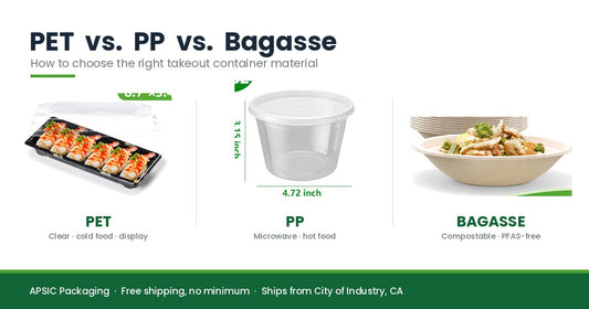 PET vs. PP vs. Bagasse: How to Choose Takeout Containers