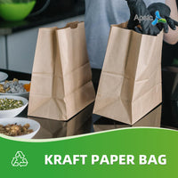 APSIC 20 lb. Natural Kraft Paper Bag - 500/Bundle