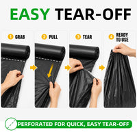 APSIC 40-45 Gallon HDPE Trash Bags 40x46 1.2MIL, 100 Count - FMTB-4046