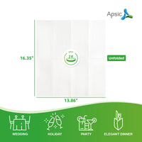 APSIC White 2-Ply Dinner Napkin 16.35