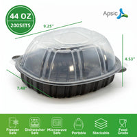 APSIC 44oz Chicken Roaster Container w/ Dome Lid, 200/Case
