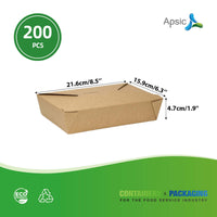 APSIC #2 Kraft Take-Out Box 8.5