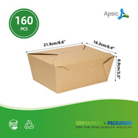 APSIC #4 Kraft Take-Out Box 8.5