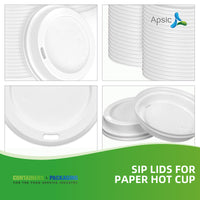 APSIC Sip Lids for 10/12/16/20/24 oz Paper Hot Cup - Easy Sipping - 1000 Count