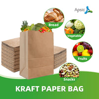 APSIC 20 lb. Natural Kraft Paper Bag - 500/Bundle