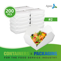APSIC #2 White Paper Take-Out Box 8.5