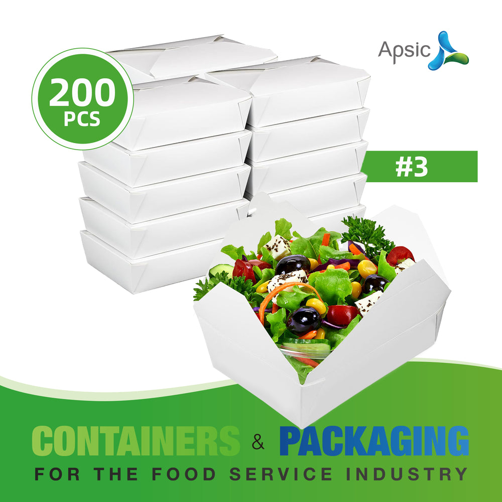 APSIC #3 White Paper Take-Out Box 8.5