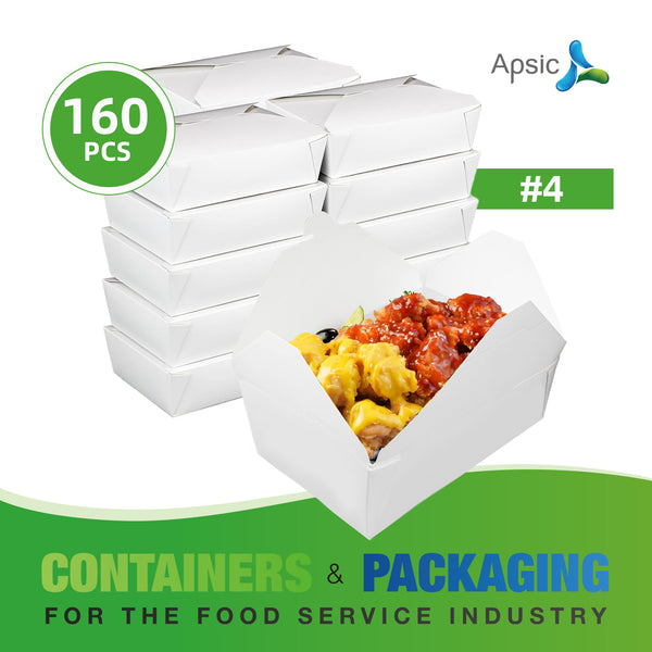 APSIC #4 White Paper Take-Out Box 8.5