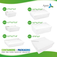 APSIC #4 White Paper Take-Out Box 8.5