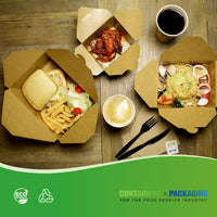 APSIC #2 Kraft Take-Out Box 8.5