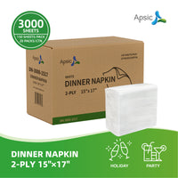 APSIC 2-Ply Dinner Napkin, 15×17