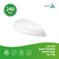 APSIC LID FOR BOAT-SHAPED SUSHI TRAY DZ-70b