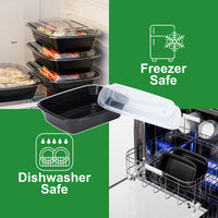 APSIC 32 Oz Plastic Food Container With Lid(Rectangular)