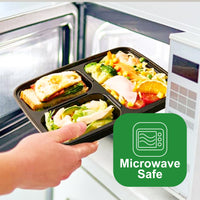 APSIC Plastic Food Container With Lid (3 Compartment)