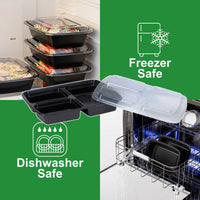 APSIC Plastic Food Container With Lid (3 Compartment)