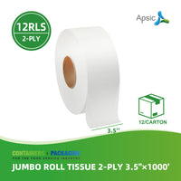 APSIC 2-Ply Jumbo Roll Tissue 3.5