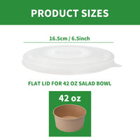 APSIC Flat Lid for 42 oz Salad Bowl - Custom Fit & Reliable - 300 PCS/CTN