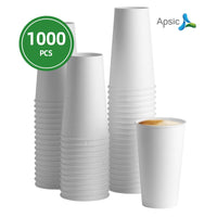 APSIC 20 oz White Paper Hot Cup - Ideal for Tea & Coffee - 1000 Count