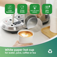 APSIC 20 oz White Paper Hot Cup - Ideal for Tea & Coffee - 1000 Count