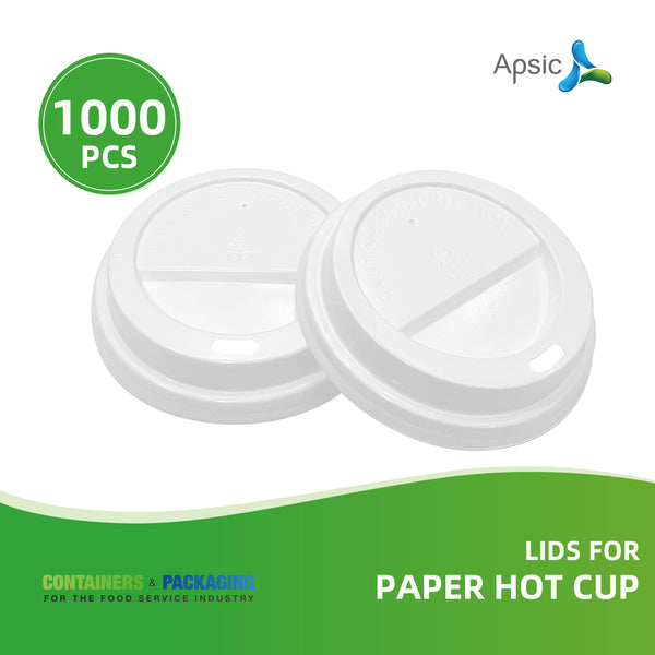 APSIC Lids for 8 oz Paper Hot Cup - Perfect Fit & Seal - 1000 Count