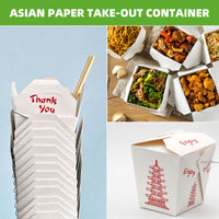 APSIC 32 oz Asian Paper Oyster Pail (Take-Out Box) w/ Wire Handle, 500 Count - PBW-32
