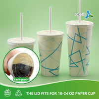 APSIC 90mm PET Flat Lid for 10-24oz Cold Cup, 1000/Case
