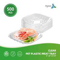 APSIC Clear PET Plastic Meat Tray 6