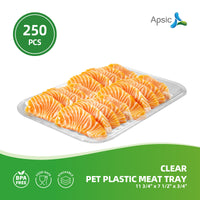 APSIC Clear PET Plastic Meat Tray 11 3/4