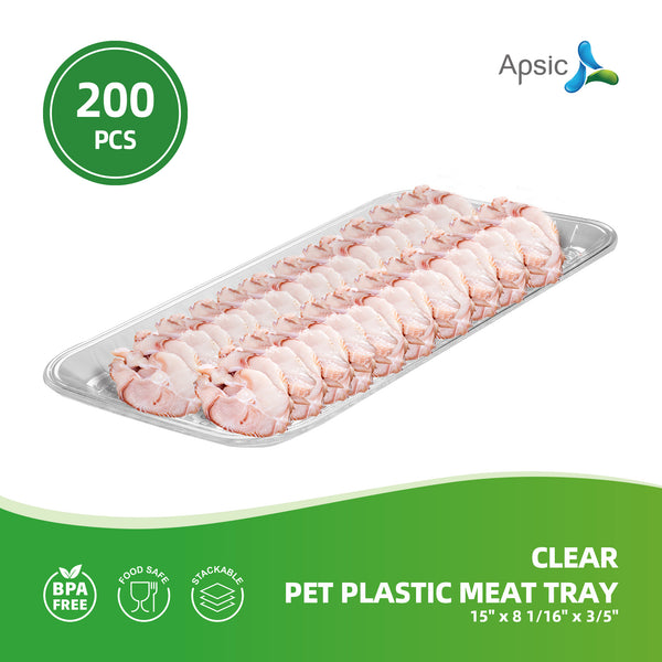 APSIC Clear PET Plastic Meat Tray 15