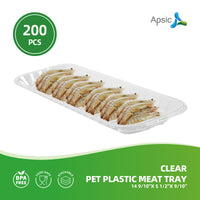 APSIC Clear PET Plastic Meat Tray 14 9/10
