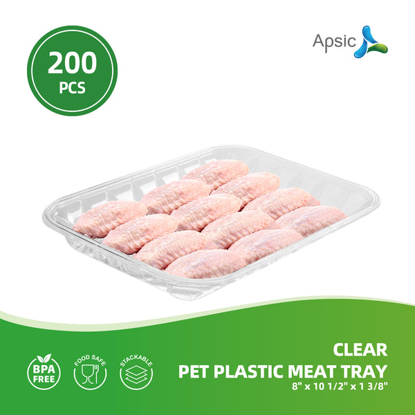 APSIC Clear PET Plastic Meat Tray 8