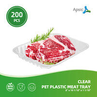 APSIC Clear PET Plastic Meat Tray 8