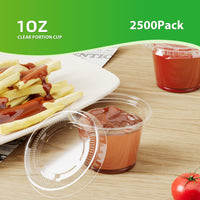 APSIC 1oz Clear Portion / Sauce Cup, 2500/Case