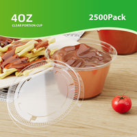 APSIC 4oz Clear Portion / Sauce Cup, 2500/Case