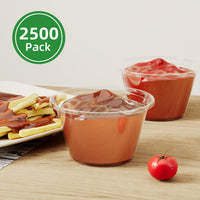 APSIC 4oz Clear Portion / Sauce Cup, 2500/Case