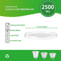 APSIC Clear Lids For 3.25/4/5.5 Oz Portion Cup