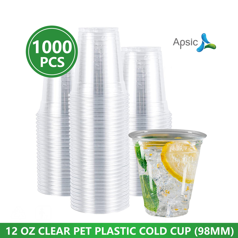 APSIC 12 oz PET Cold Cup, Clear 98mm — 1000/Case
