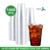 APSIC 16 oz PET Cold Cup, Clear 98mm — 1000/Case