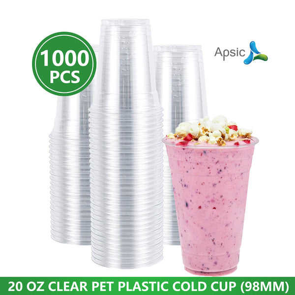 APSIC 20 oz PET Cold Cup, Clear 98mm — 1000/Case