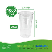 APSIC 24 oz PET Cold Cup, Clear 98mm — 1000/Case