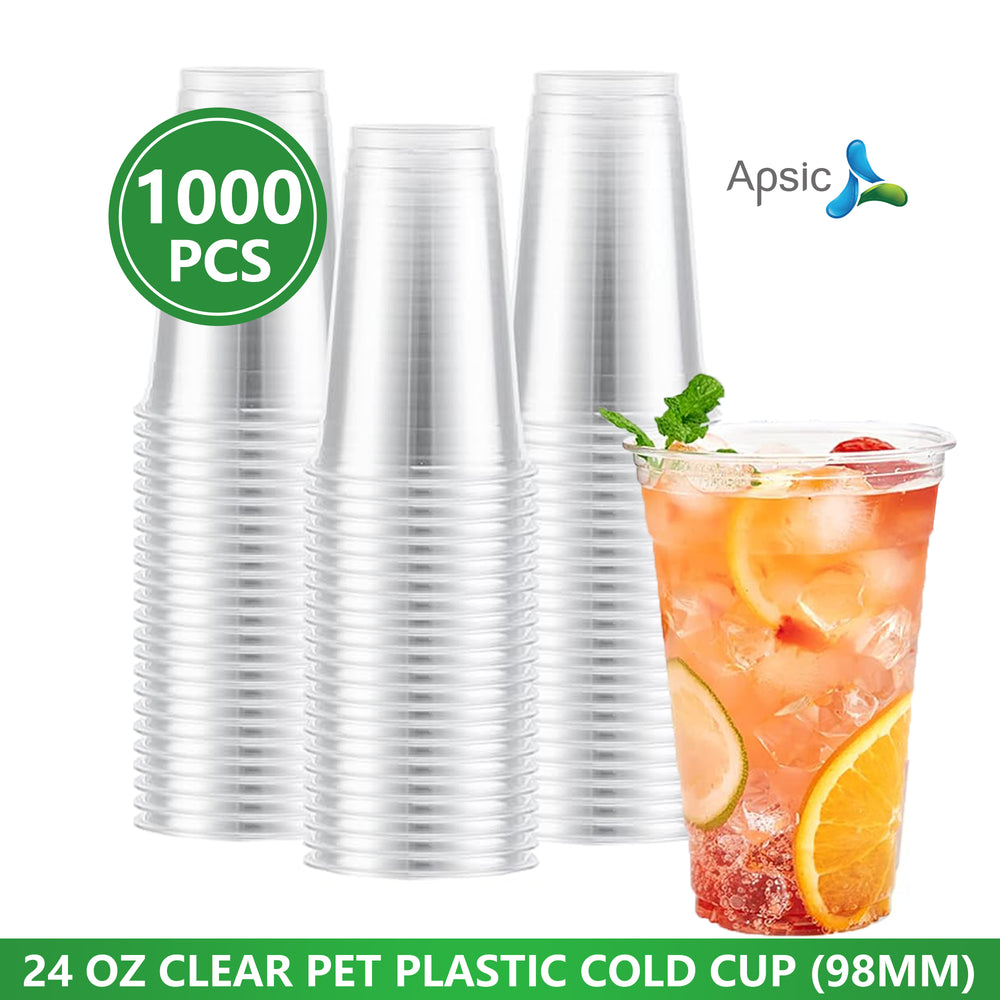 APSIC 24 oz PET Cold Cup, Clear 98mm — 1000/Case