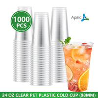 APSIC 24 oz PET Cold Cup, Clear 98mm — 1000/Case
