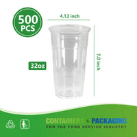 APSIC 32 oz PET Cold Cup, Clear 107mm — 500/Case