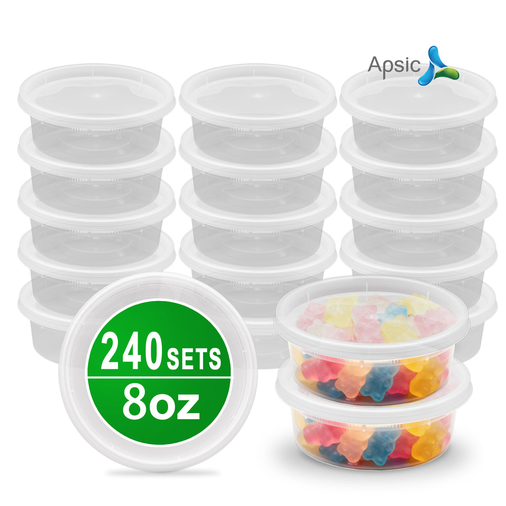 APSIC 8oz PP Soup Cup with Lid, 240/Case