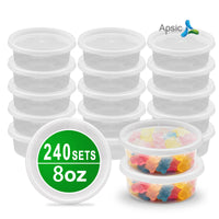 APSIC 8oz PP Soup Cup with Lid, 240/Case