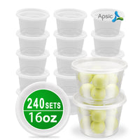 APSIC 16oz PP Soup Cup with Lid, 240/Case