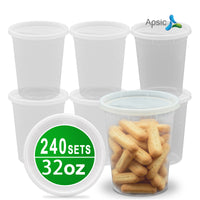 APSIC 32oz PP Soup Cup with Lid, 240/Case