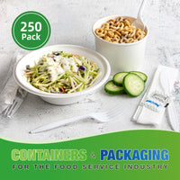 APSIC 6-IN-1 Disposable Medium Heavy Weight White Cutlery Kit - Individually Wrapped - 250 Sets