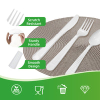 APSIC 6-in-1 Heavy Wrapped Cutlery Kit, White — 250/Case