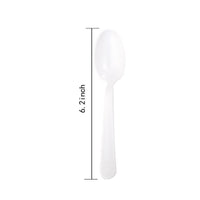APSIC White Heavy Duty Disposable Plastic Tea Spoon - Food Service & Takeout Ready - 1000 Count